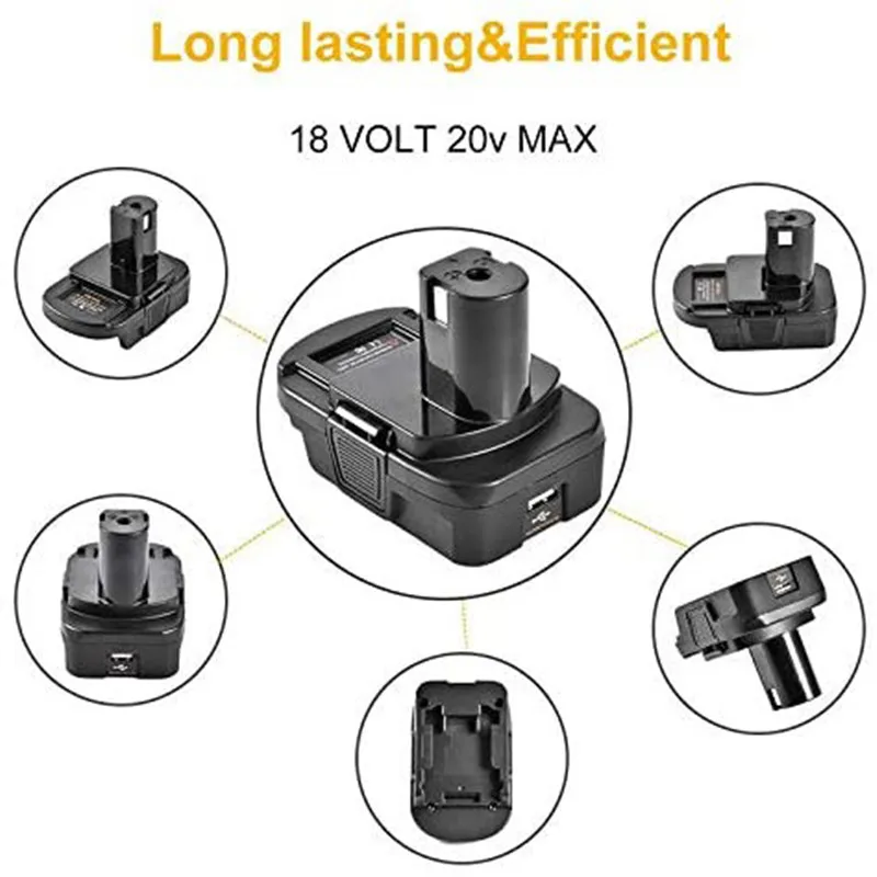 Адаптер для аккумулятора DM18RL USB dm20robfor RYOBI преобразователь DEWALT 20 в Milwaukee M18 18