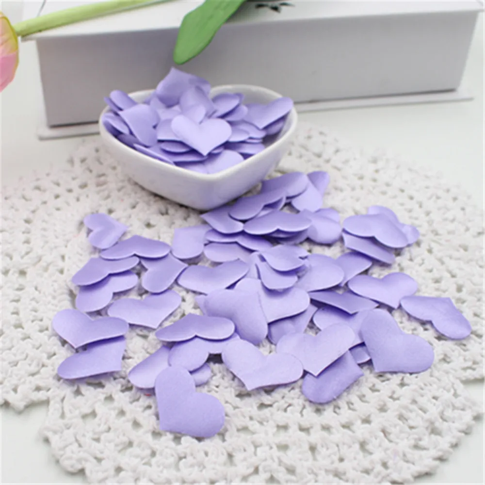 

GIHOO 100pcs/Lot 2mm Sponge Satin Heart Shaped Confetti Throwing Petals For Wedding Valentine's Day Decoration Supplies