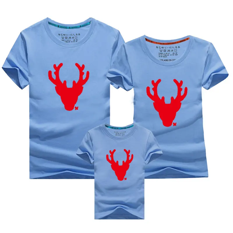 Новогодняя и Рождественская одежда для всей семьи 2020 год с оленем хлопковая