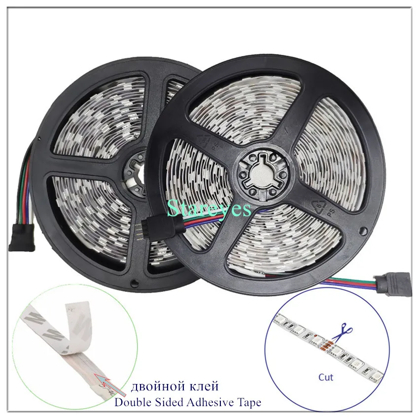 1 комплект SMD 5050 RGB RGBW 300 светодиодный 12 В IP20 IP65 водонепроницаемая светодиодная лента 5 м 10 м 15 м 20 м 25 м 30 м комплект гибких лент