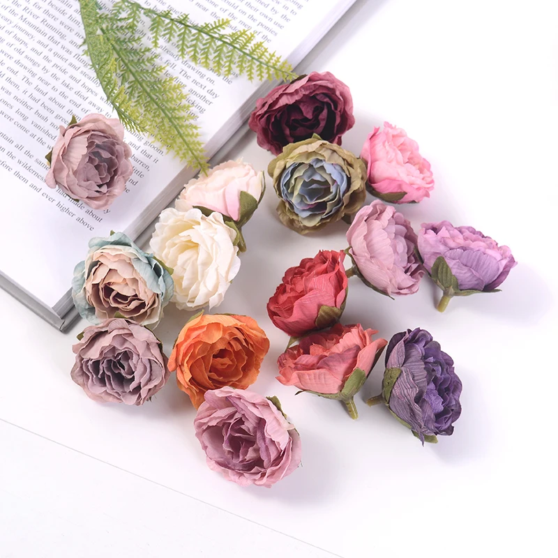 20 шт. 4 см пион искусственная Шелковая Роза высокого качества для свадебной