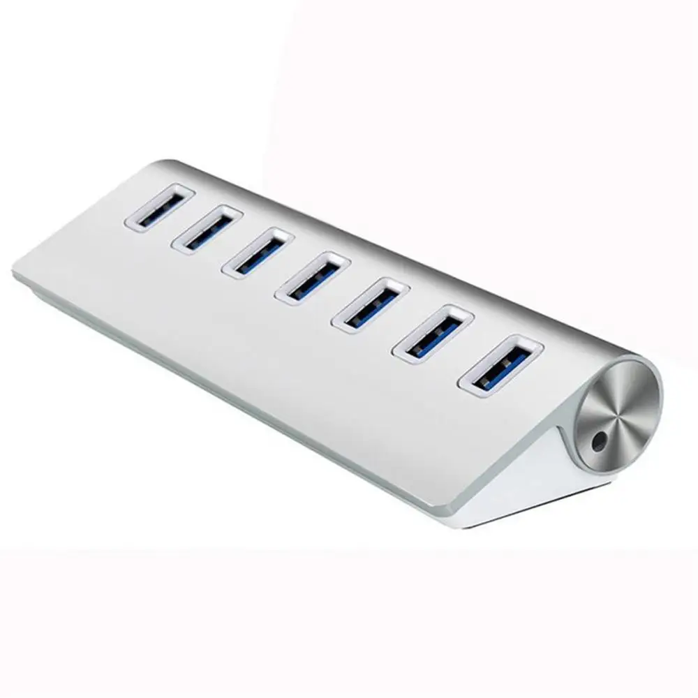 

Type C Hub High-Speed Aluminum Alloy 7 Ports Cable Splitter Type-C to USB3.0 Hub for Windows Laptop Phone U Disk