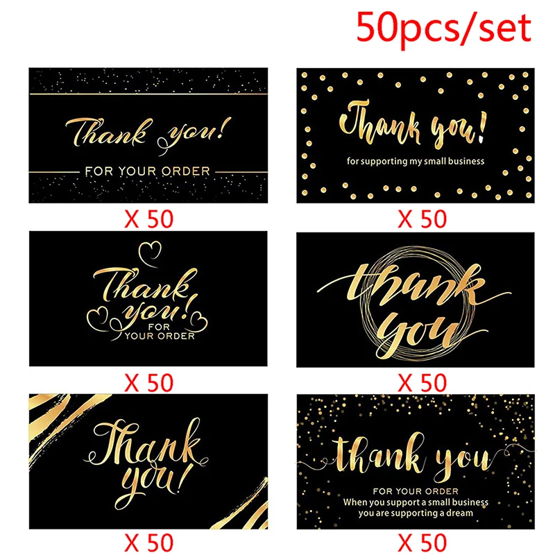 

50 шт. спасибо за заказ визитных открыток, спасибо, поздравительные открытки