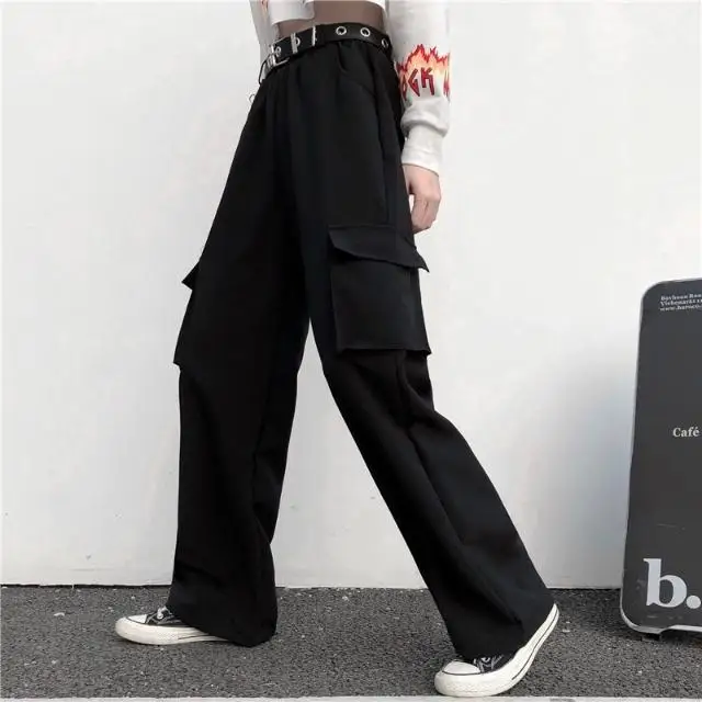 

Women's casual loose overalls hip hop men's and women's jogging pants Harajuku fashion casual Street pants high waist pants