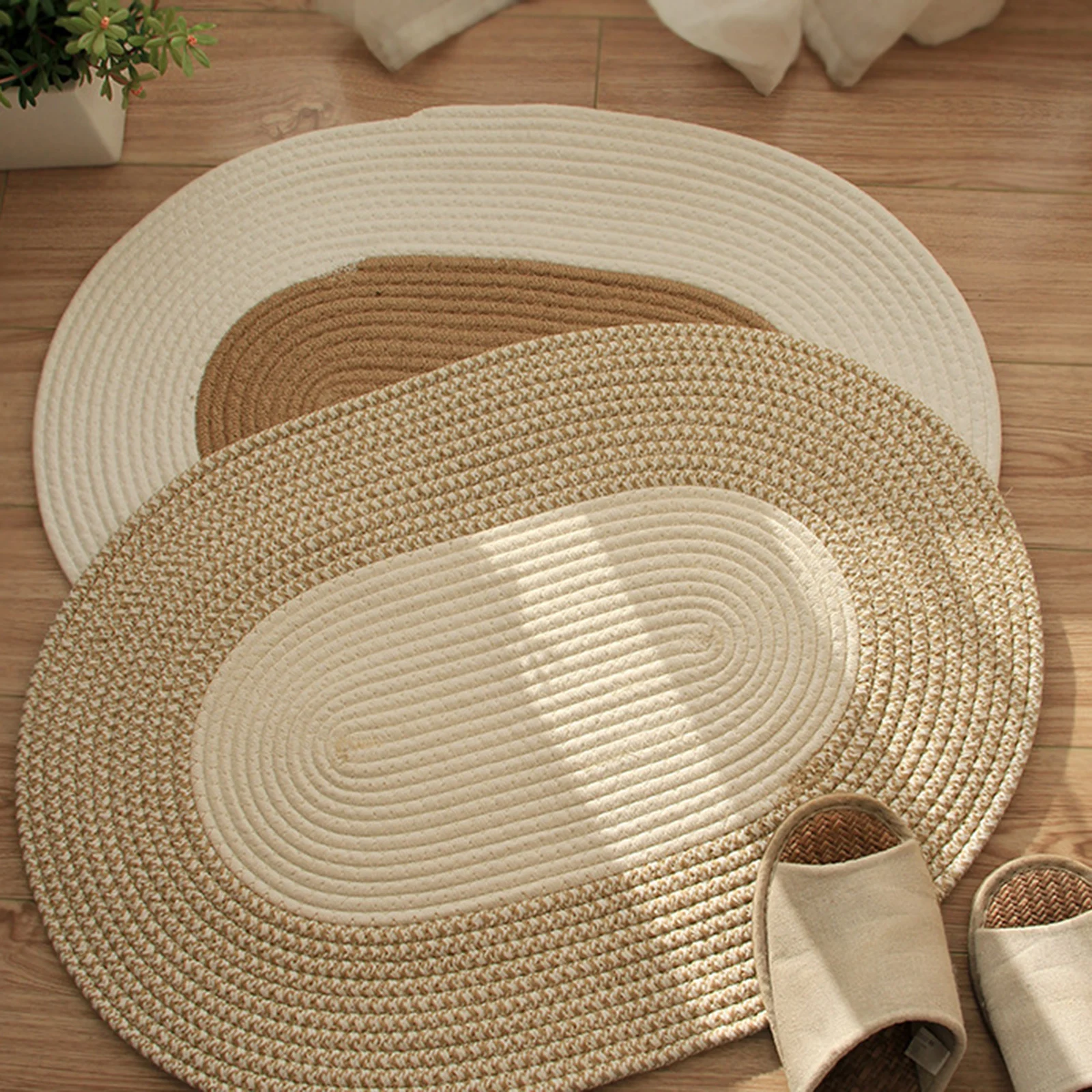 

Hand-woven Sand Scraping Door Entrance Welcome Mat Dust Removal Carpet Foot Mat Door Mat Corridor Bathroom Non-slip Carpet