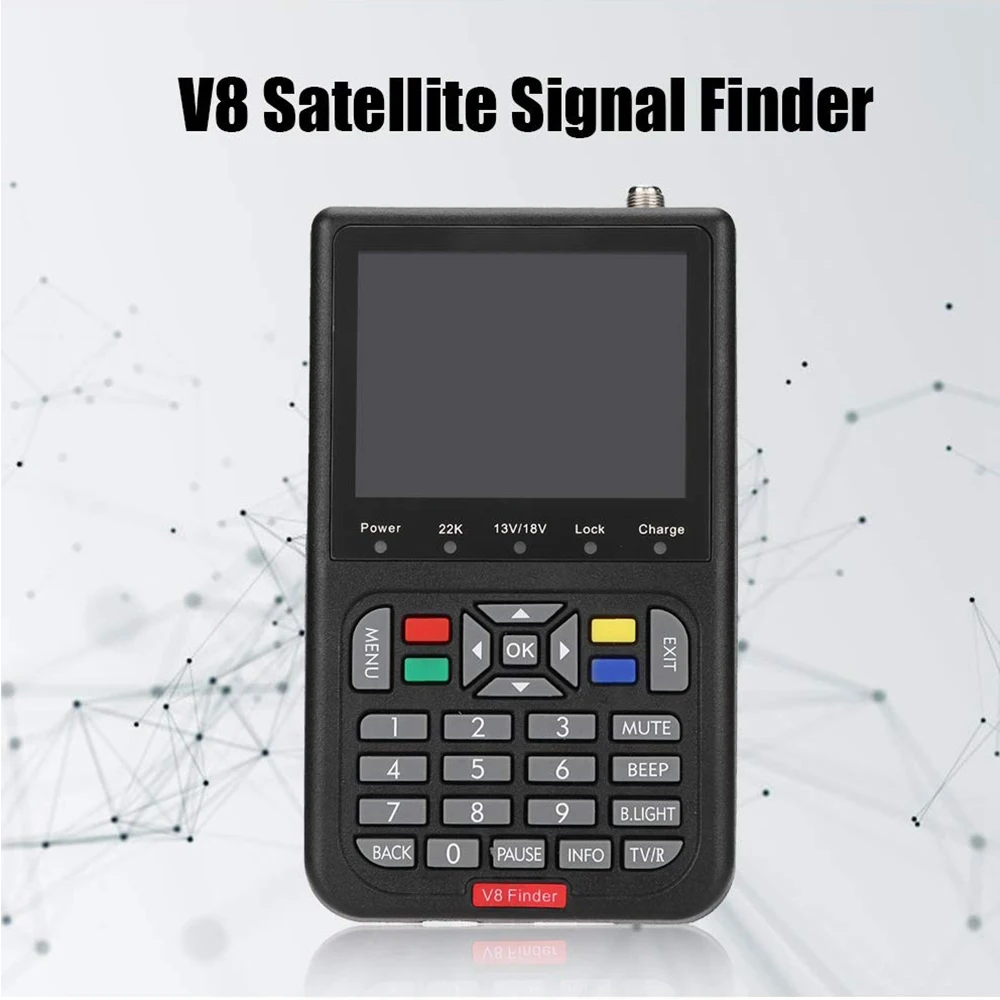 Satxtrem DVB-S2 V8 Finder HD цифровой спутниковый Finder измеритель сигнала с 3,5 дюймовым ЖК-дисплеем MPEG-4 Sat Finder 1080P V8 Finder