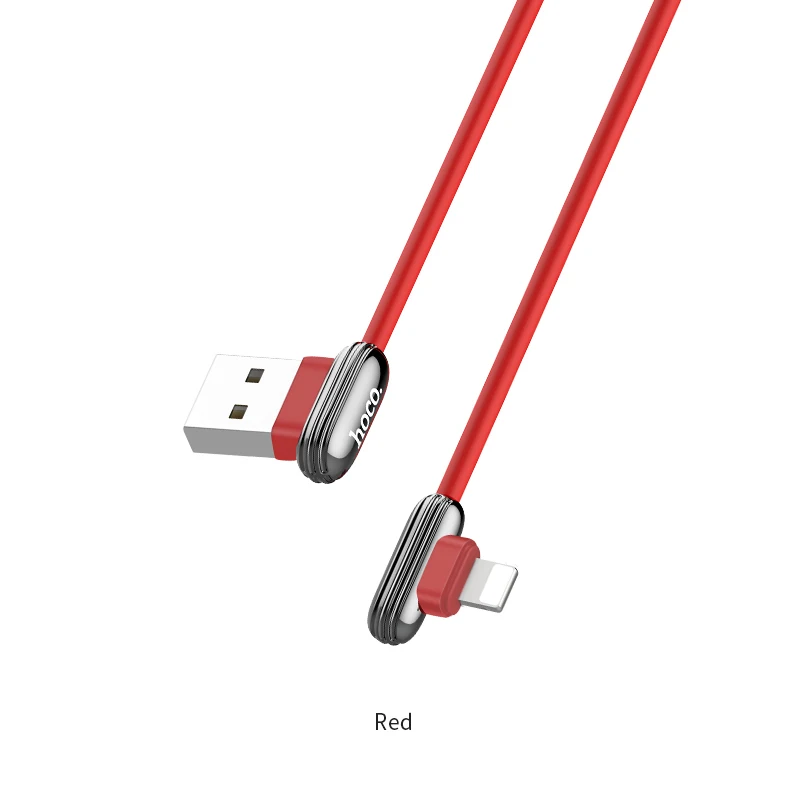 HOCO зарядный usb-кабель для синхронизации данных быстрое зарядное устройство провод для iPhone 11 Pro X XS Max XR 8 7 6S iPad кабели для телефонов - Цвет: Красный