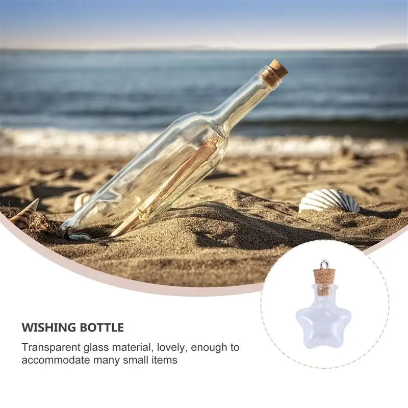 

50pcs Drift Bottle DIY Pendant Accessories Transparent Mini Drift Bottle DIY