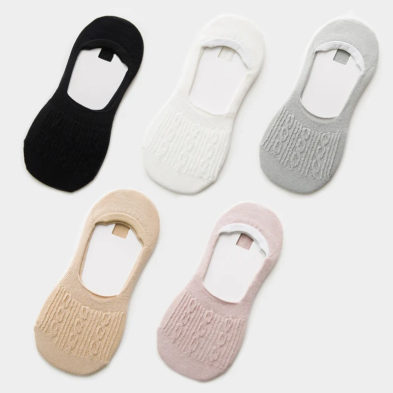 style M 5 pairs Новые Женские Повседневные Дышащие Короткие носки-башмачки модные невидимые Нескользящие хлопковые носки для девочек женские низкие Носки ярких цветов, 5 пар - Цвет: style M 5 pairs