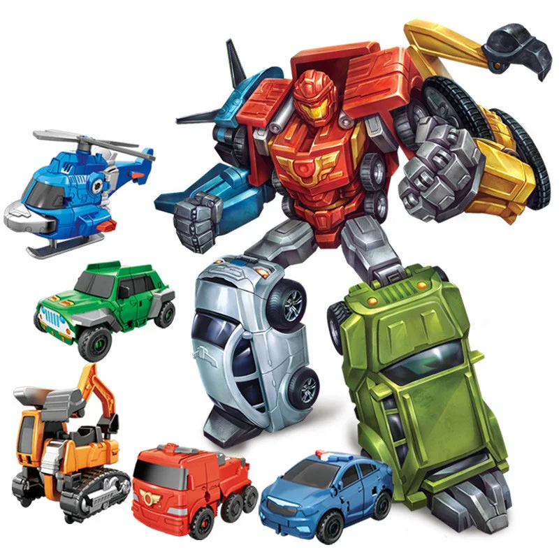 

2 in 1 Transformation Robot Kit Model Toys for Boys Creative Action Figure Mini Deformation Plane Car For Children Birthday Gift