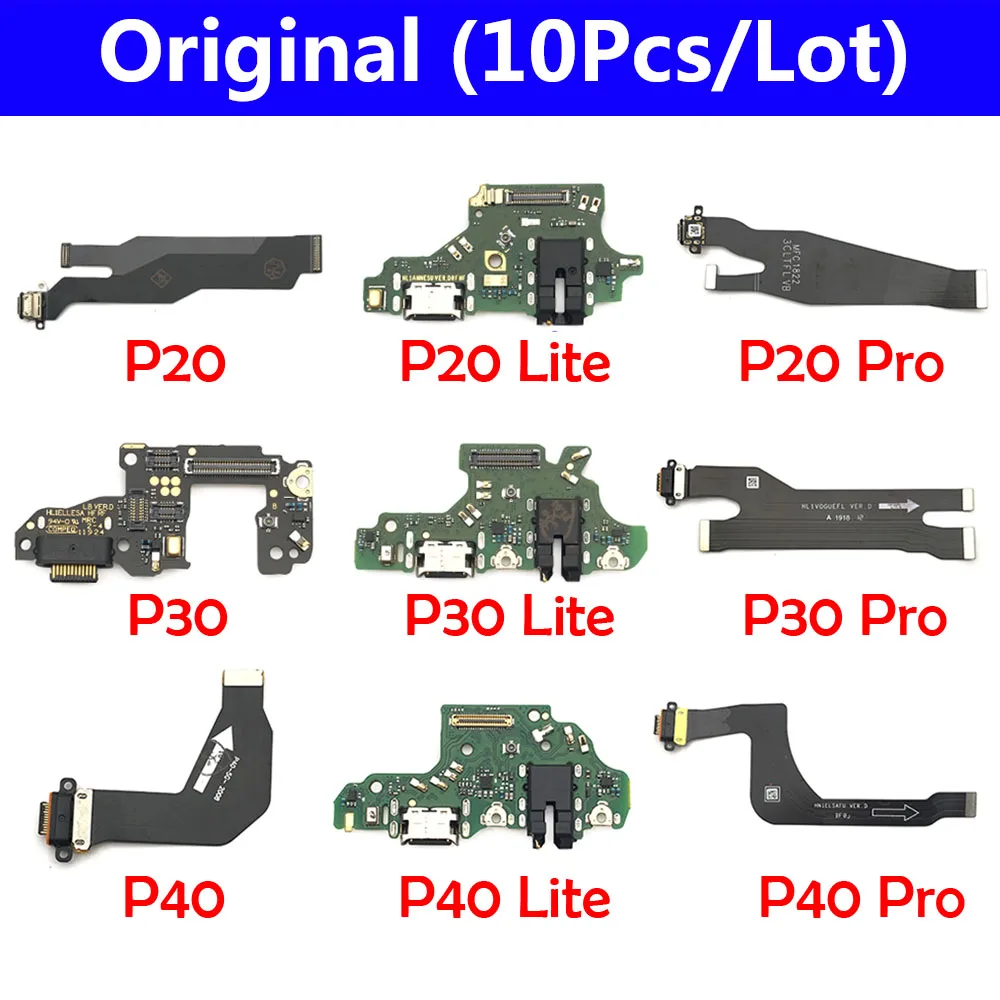 

10Pcs/Lot, Charger Board PCB Flex For Huawei P9 P10 P20 P30 P40 Lite Plus Pro E USB Port Connector Dock Charging Ribbon Cable