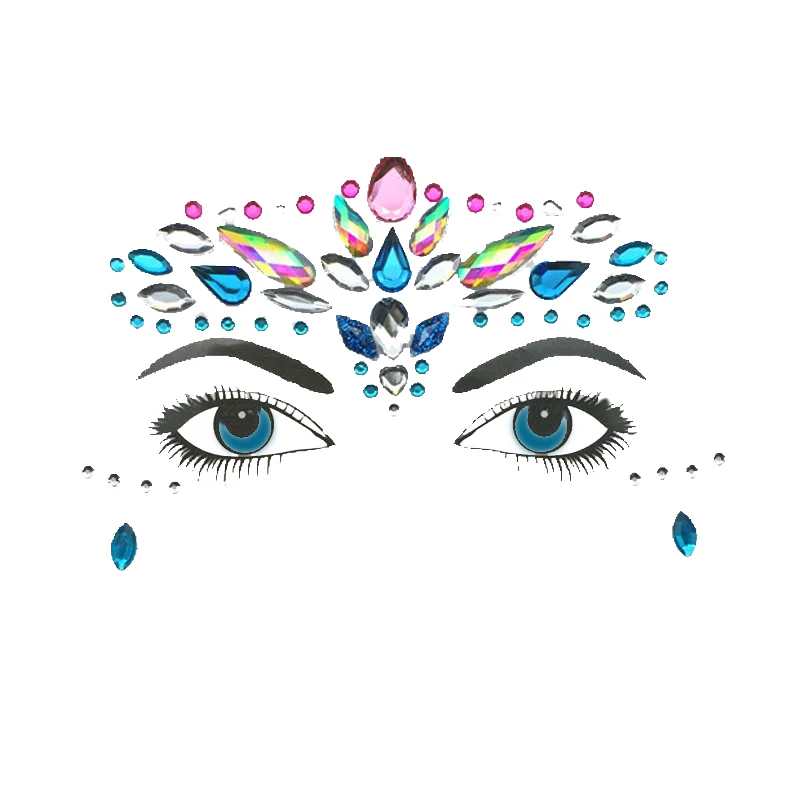 Самоклеящиеся драгоценные камни стразы временная татуировка драгоценности