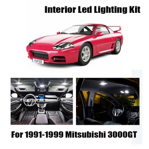 10X White Canbus led Car interior lights Package Kit for Mitsubishi 3000GT 1991-1998 1999 led interior Dome Trunk lights