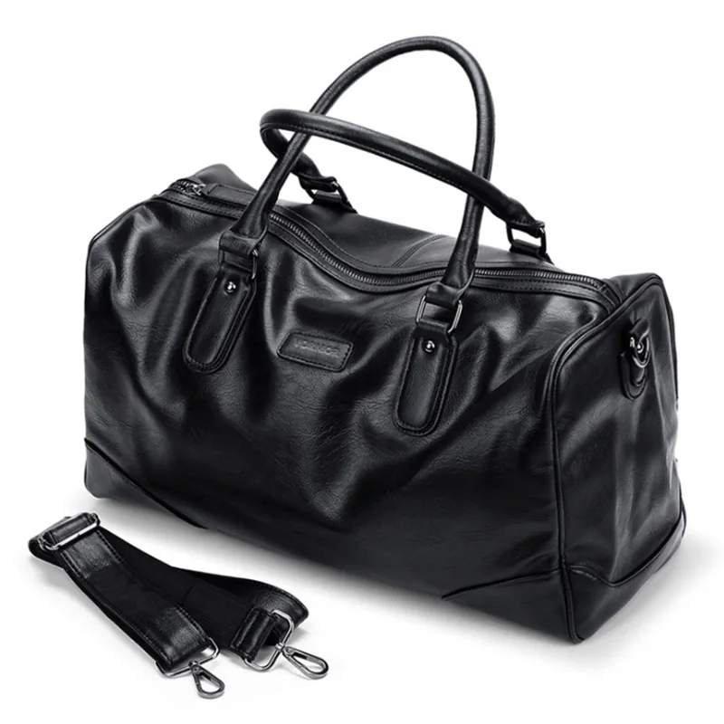 PU Leather Medium Capacity Buisness Travel Bag Teenager Outdoor Casual Bookbag Heavy Duty Waterproof Satchel