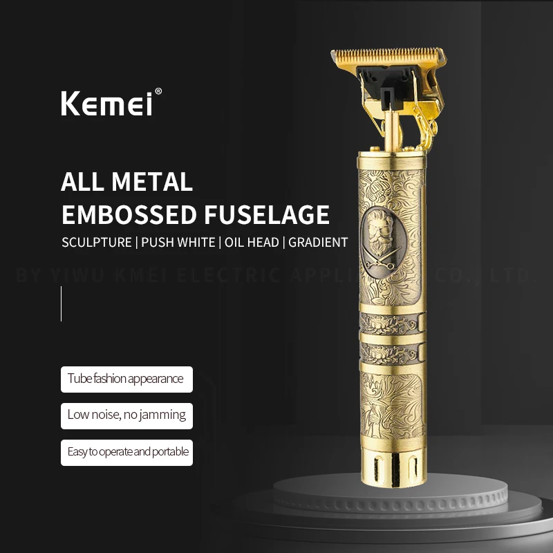 Kemei 228 беспроводной триммер T9 для мужчин T-Outliner скелет тяжелый Хиттер резак волос 0