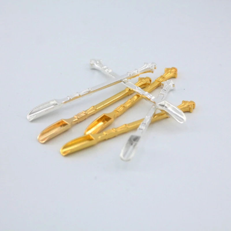 Уютный момент золото/серебристого металла мини-ложка для Анализатора Snorter табак