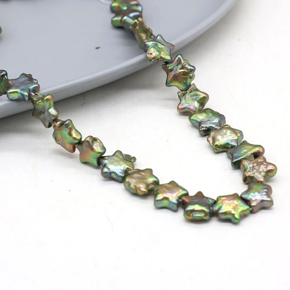 Natural Freshwater Pearl Beaded Five-pointed Star Pearl Loose Beaded for Making DIY Jewerly Necklace Bracelet Size 11-12mm