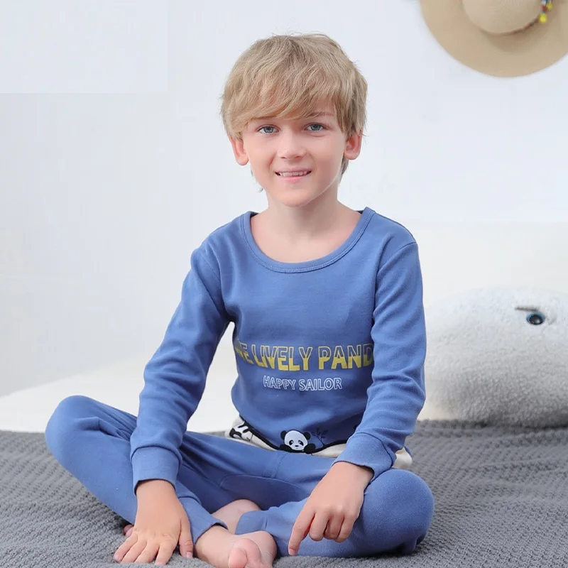 

Teenager Pajamas Long Sleeve Cotton Pyjamas Big Kids Clothes Sets Cartoon Child Boy Sleepwear Pajamas for Boys 8 10 12 14 16 Yrs