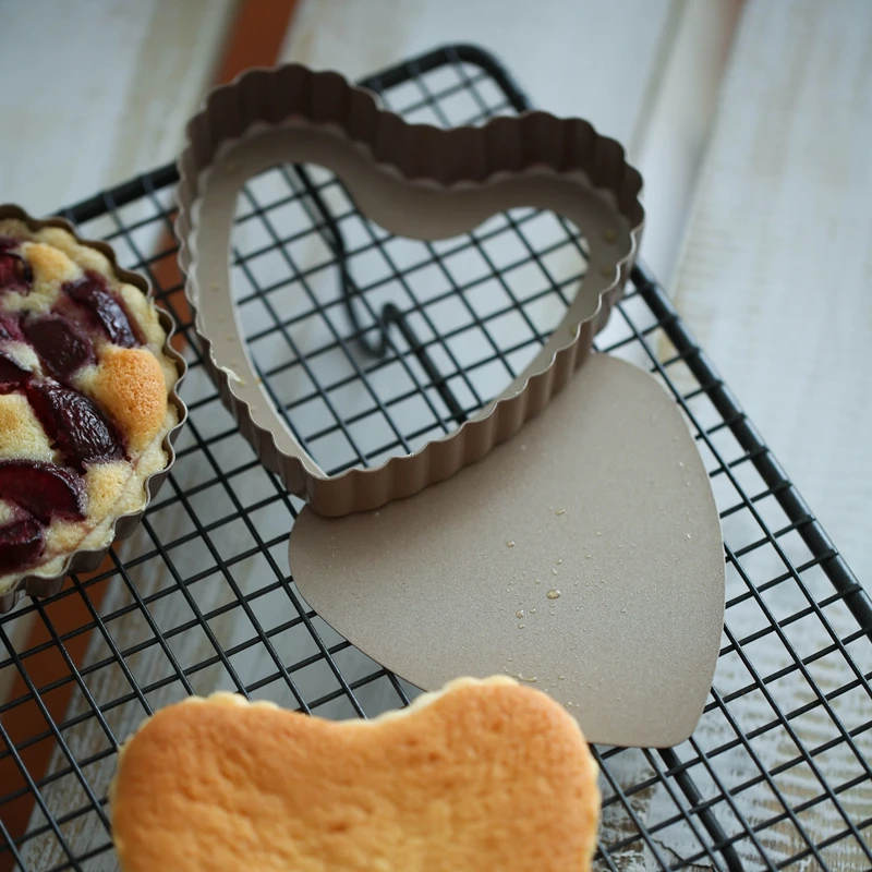 Золотой Круглый/форма сердца/прямоугольник пироги сковорода для печенья