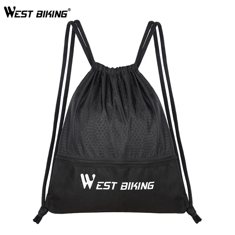 WEST BIKING рюкзаки с застежкой-шнурком для мужчин, дорожная сумка для бега, портативная Повседневная сумка для бега, Спортивная велосипедная сумка