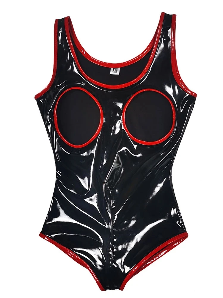 

Сексуальное Женское боди из ПВХ, латексный аммиак, Цельный купальник бикини, ночной подиум, шоу, боди, скульптурные колготки, открытая проме...