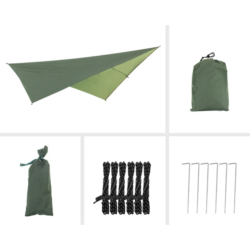 

Waterproof Camping Tarp Hammock Rain Fly Tent Shelter Essential Survival Gear Sunshade Hiking Backpacking