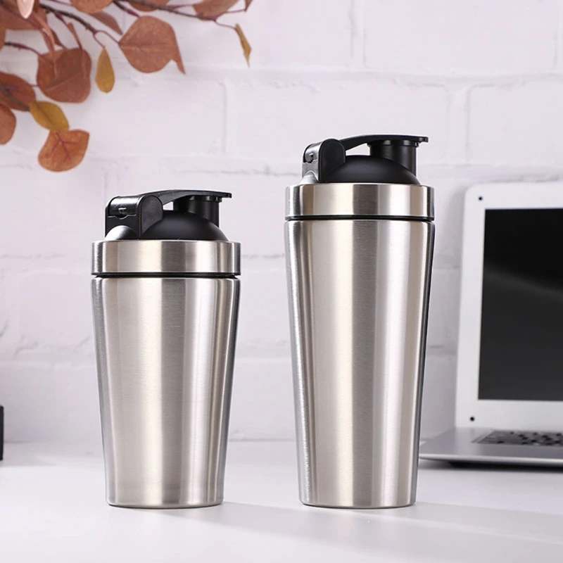 

Stainless Steel Shaker Bottle Whey Protein Powder Mixing Bottles Sport Water Drinking Cup Vacuum Mixer Drinkware