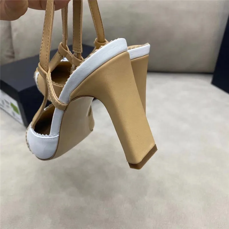 

Genuine Learther Shoe Sexy High Heels Luxury Brand Shoes Women Pointed Toe Pumps Mixed Color Female Ladies