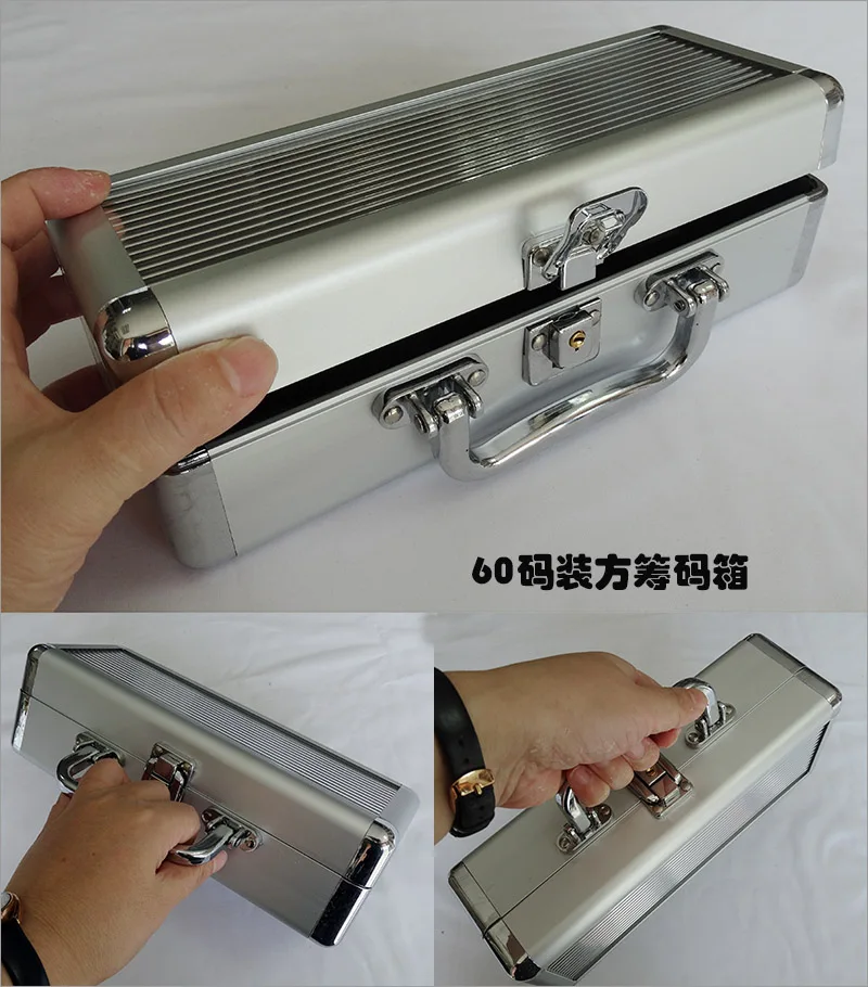 Набор квадратных покерных чипов 60 шт. без ценности или с ценностью для вас