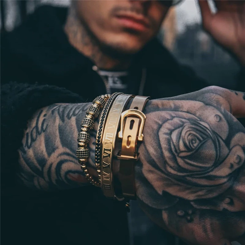 Браслет с подвесками в виде короны для мужчин браслет из нержавеющей стали