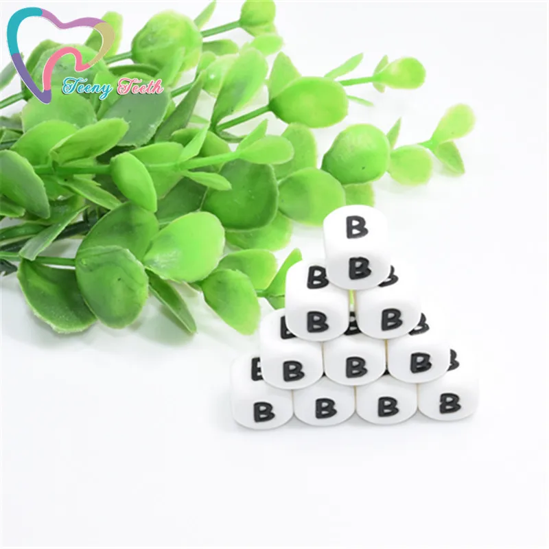 Бусины силиконовые с буквами B 12 мм 10 шт. | Украшения и аксессуары