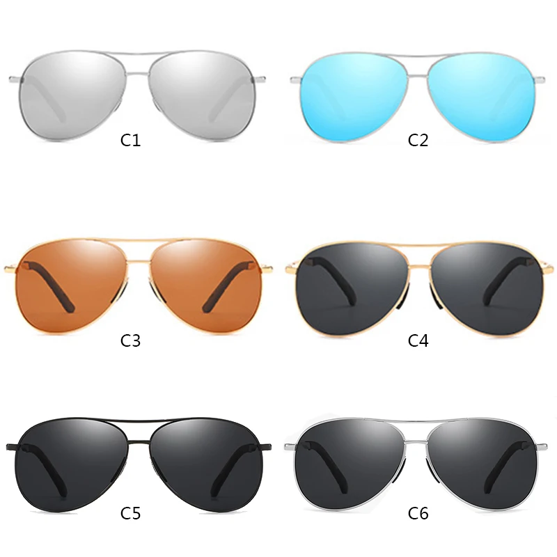 Авиационная металлическая оправа солнцезащитные очки высокое качество
