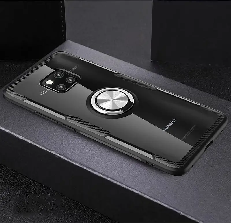 Чехол для huawei honor 20, чехол для honor 20 Pro с магнитной опорой, кольцевой чехол для honor 10, 10 lite, honor play, прозрачный чехол