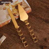 high quality tableware and love leaves two dining room sets of bread knives wedding supplies cake triangular pizza shovels gold