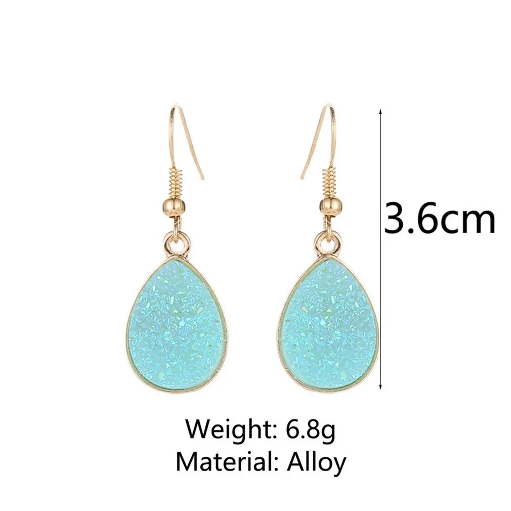 Женские Висячие серьги из сплава в форме капли роскошные подвески для ушей