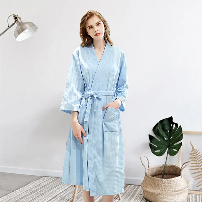 women blue Сексуальный зимний длинный халат для влюбленных, нижнее белье, ночная рубашка, топ для сна, женский и мужской халат, ночная рубашка, утолщенные халаты для ванной, одежда для сна - Цвет: women blue