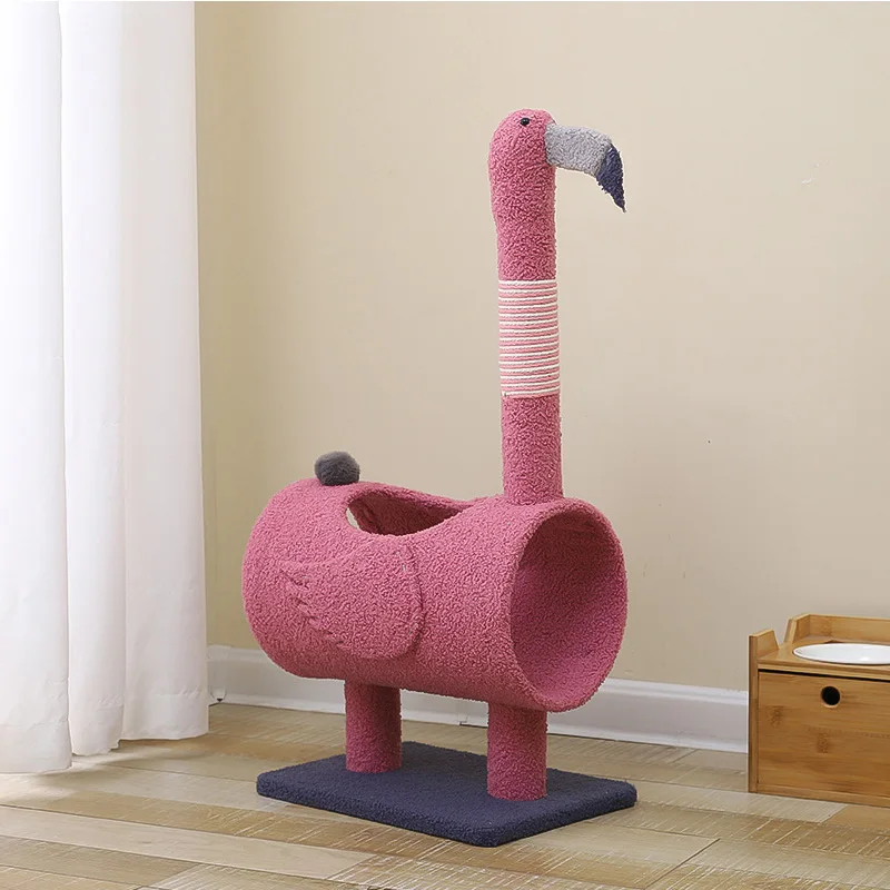 

Cat Scratching Post Cat Climbing Tree Teaser Toys Tunnel House For Kittens Sisal Pet Products Furniture Jumping Platform Cute