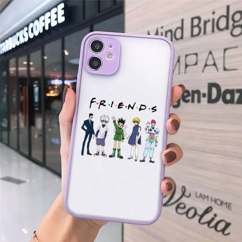 

Hisoka Hunter X Hunter Anime Phone Cases Matte transparent For Purple iPhone 12 Mini 11 Pro XR XS Max 7 8 Plus X Back Cover