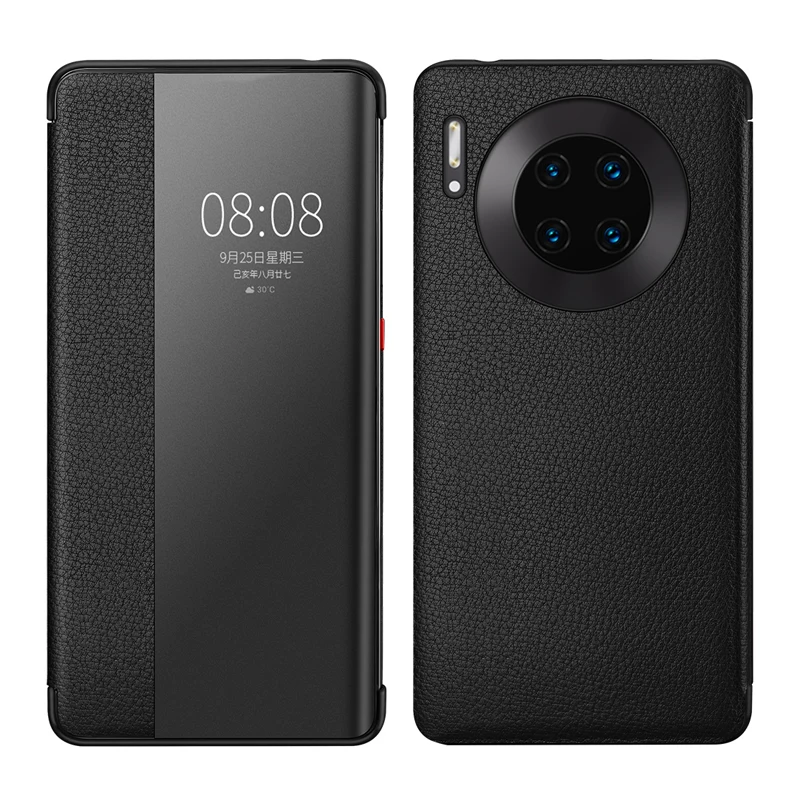 Чехол для Huawei Mate 30 Pro чехол из натуральной кожи Роскошные тонкие флип-чехлы