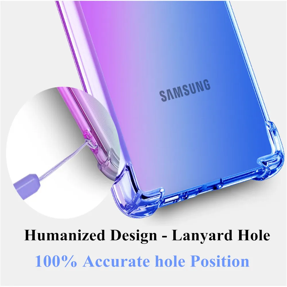 Gradient Color Phone Case For Samsung Galaxy A71 A51 A41 A91 A81 Cover Luxury Silicone A21 A11 A01 Capa | Мобильные телефоны и