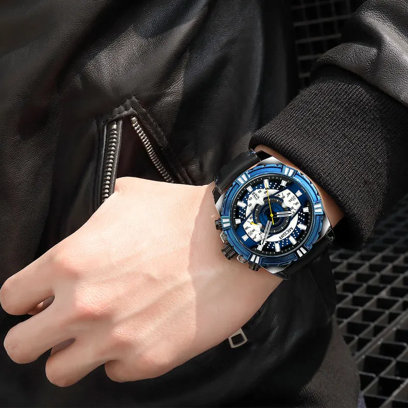 

Creative MEGIR Watch Men Fashion Sports Watches Top Brand Men Waterproof Quartz Wristwatch Calendar Male Clock Relogio Masculino