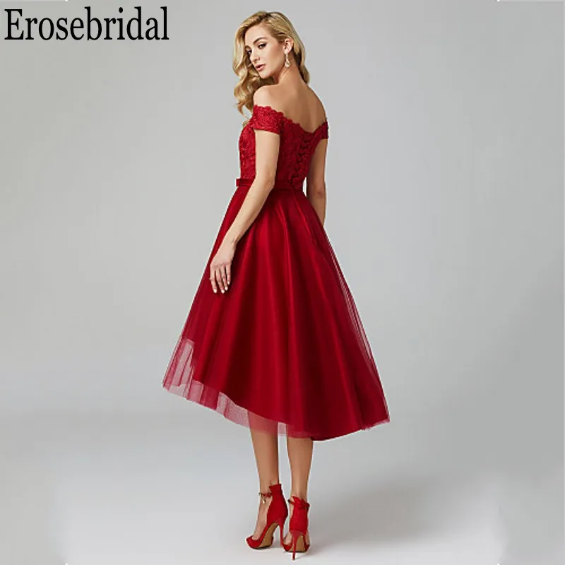 Erosebridal короткое вечернее платье длинное 2019 красное для вечеринки платья со