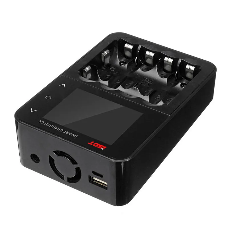 ISDT C4 8A Смарт зарядное устройство с USB выходом для 18650 26650 AA AAA батареи