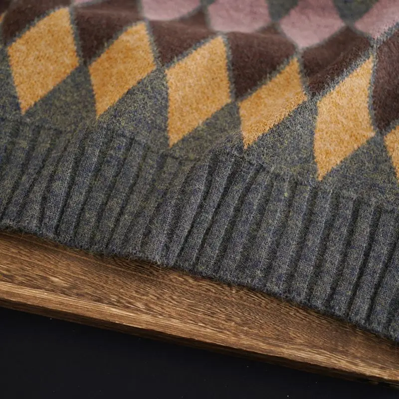 

Pullover Autumn Winter Women Sweaters Pullover O-Neck Long Loose Striped Korean Jumpers Candy Color Oversized Female Tops