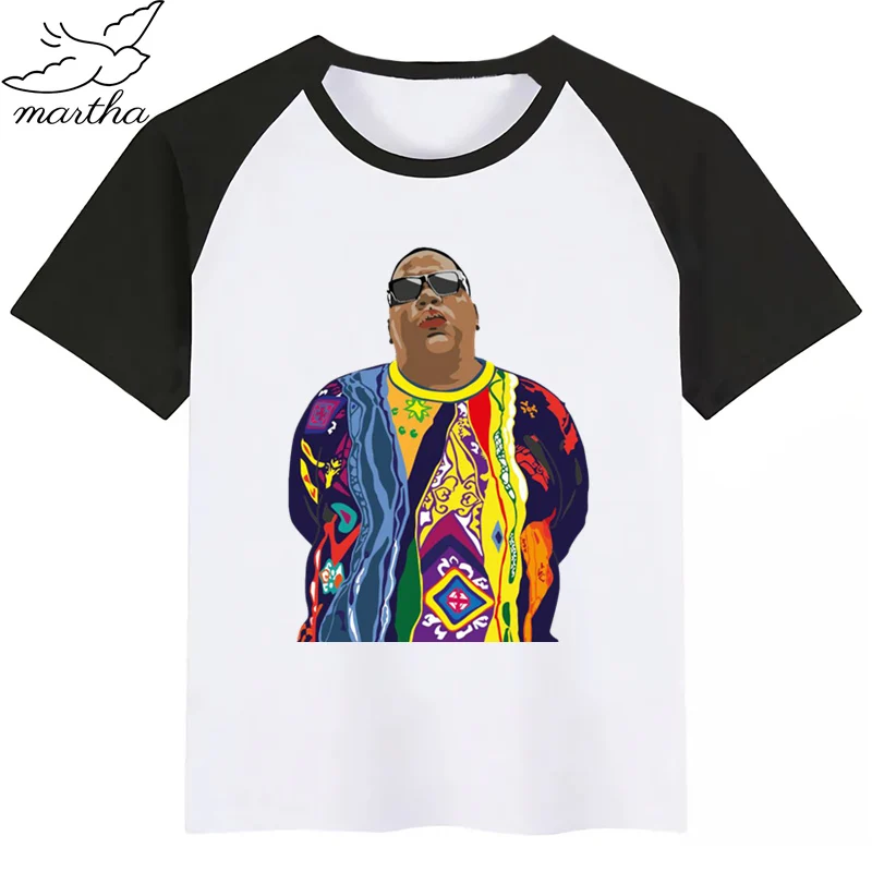 Знаменитая модная футболка с забавным принтом Biggie Smalls в стиле хип хоп США детские