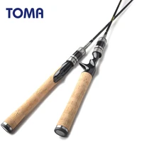 toma carbon fiber fishing rods spinning lure rod 2 section 1 8m 602ul travel rod casting lure weight 1 5 5g solid carbon tip
