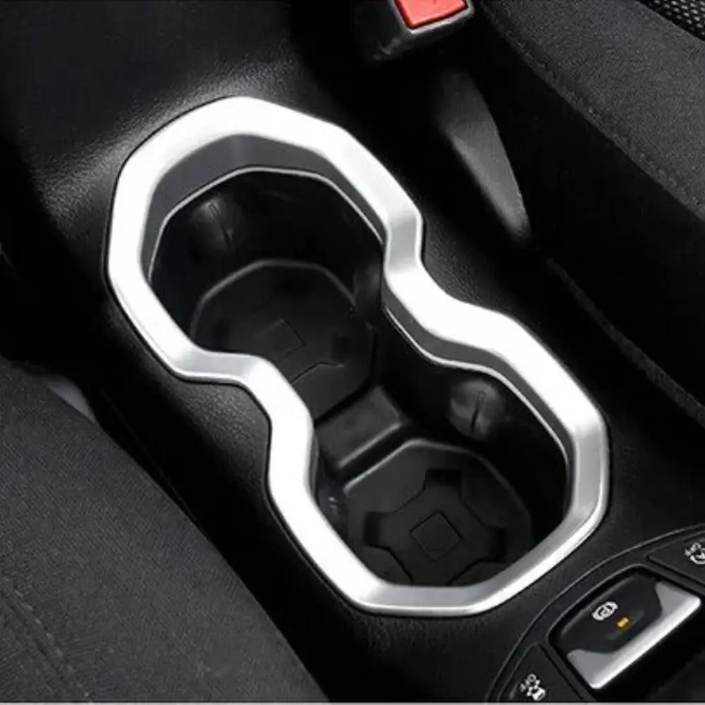 

For Jeep Renegade 2014-2019 ABS Matte Car Accessories Front Seat Water Cup Holder Cover Trim Water Bowl Frame Styling