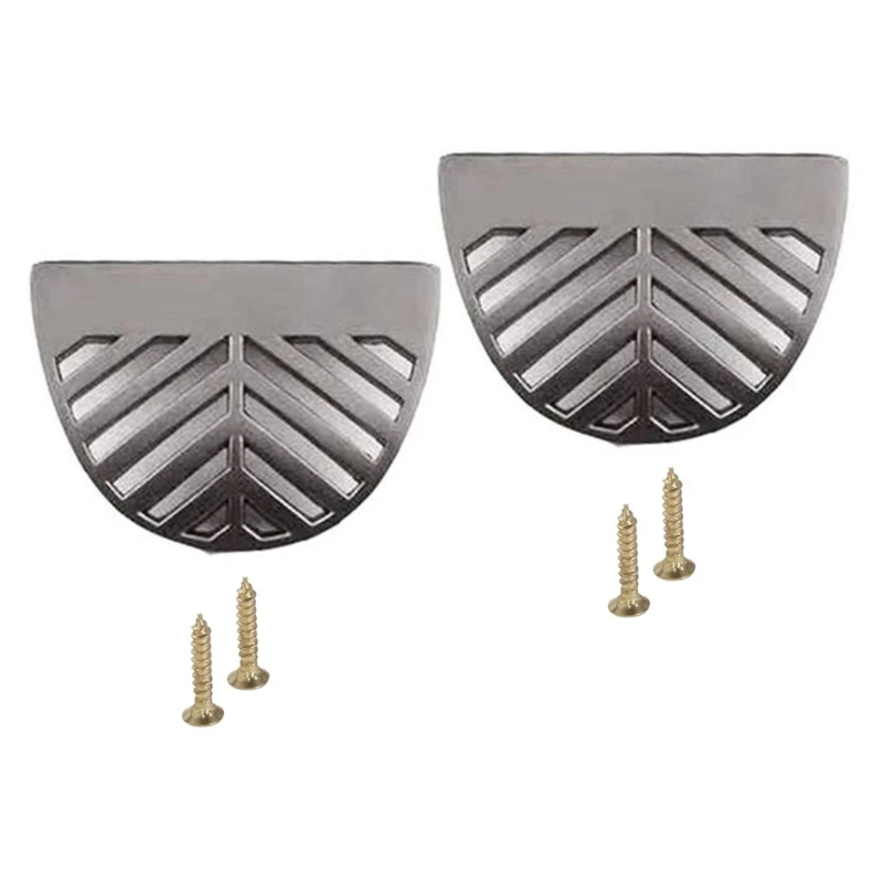 

X7YF 2 Piece Furniture Cabinet Wardrobe Drawer Pull Knob Brass Door Handle Leaf Shape Gold/Grey Simple Handles