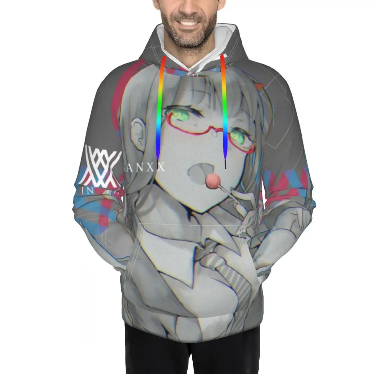 

Zero Two Men's Graphic or Embroidered Hoodie Hooded Sweatshirt