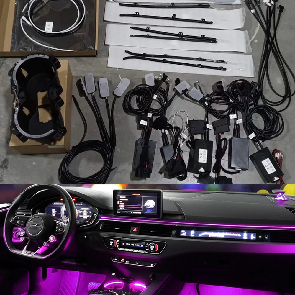 Освесветильник для салона Audi A4 B9 2017 2018 2019 2020 2021 32 цвета